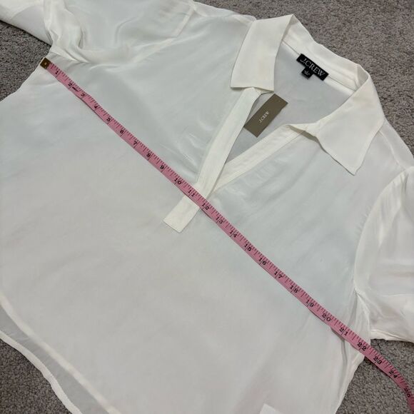 J. Crew Ivory Blouse with Collar - Picture 10 of 11